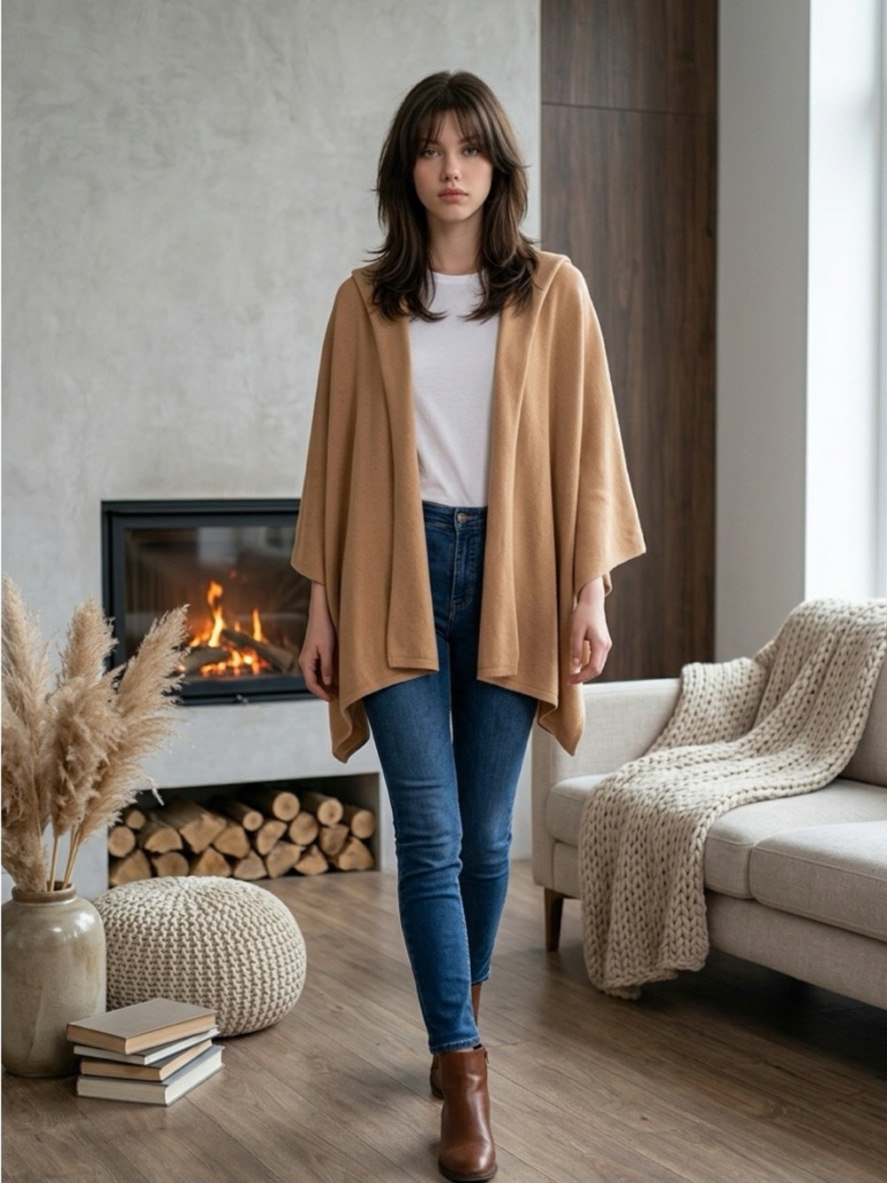 Women's Camel scarf / wrap